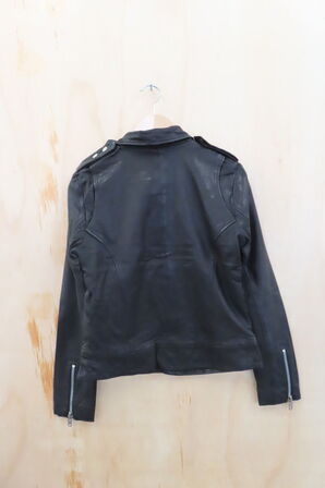 Læderjakke SKINTÖI str. 38 sort