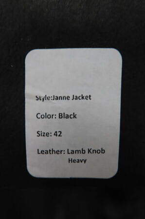 Læderjakke SKINTÖI str. 42 sort