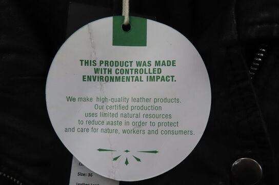 Læderjakke SKINTÖI str. 36 sort