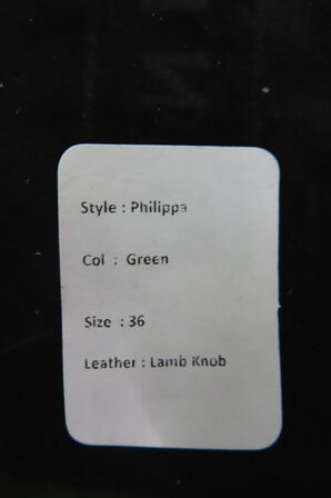 Læderjakke SKINTÖI str. 36 grøn