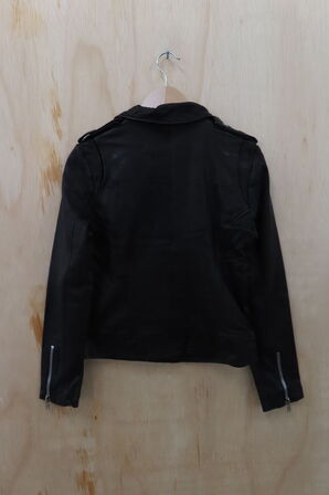 Læderjakke SKINTÖI str. 36 sort