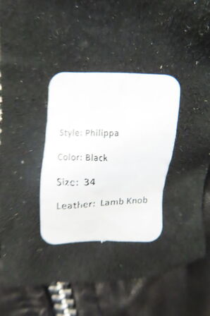 Læderjakke SKINTÖI str. 34 sort