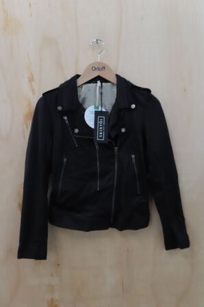 Læderjakke SKINTÖI str. 34 sort