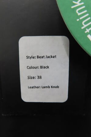 Læderjakke SKINTÖI str. 38 sort