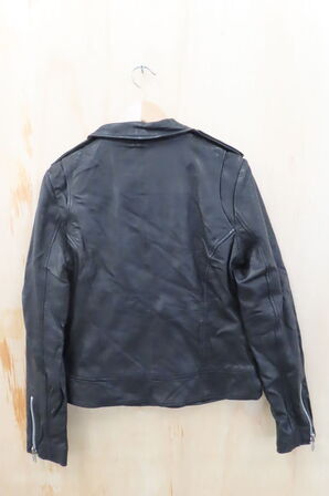 Læderjakke SKINTÖI str. 38 sort