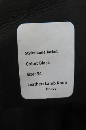 Læderjakke SKINTÖI str. 34 sort