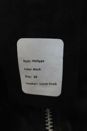 Læderjakke SKINTÖI str. 38 sort