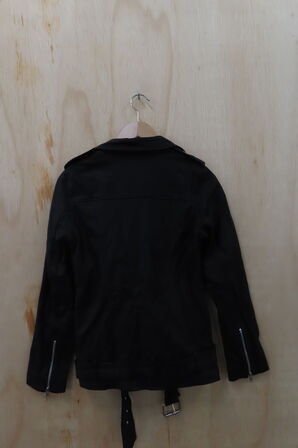 Læderjakke SKINTÖI str. 36 sort