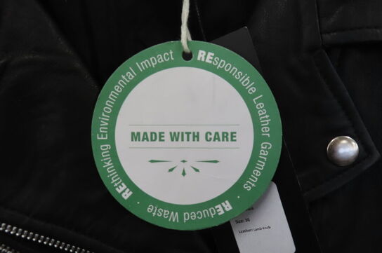 Læderjakke SKINTÖI str. 36 sort