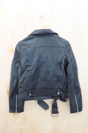 Læderjakke SKINTÖI str. 34 sort