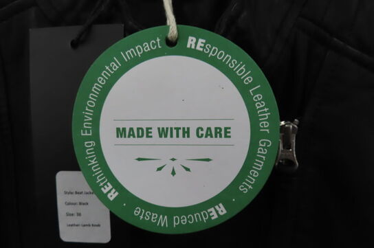 Læderjakke SKINTÖI str. 38 sort