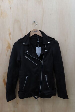 Læderjakke SKINTÖI str. 34 sort