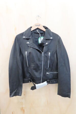 Læderjakke SKINTÖI str. 42 sort