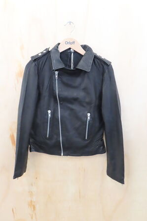 Læderjakke SKINTÖI str. 36 sort