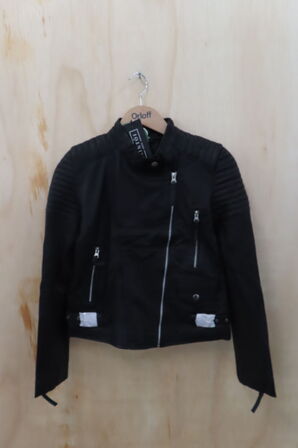 Læderjakke SKINTÖI str. 38 sort