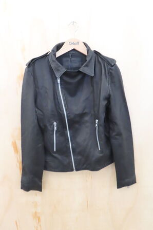 Læderjakke SKINTÖI str. 40 sort