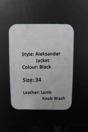 Læderjakke SKINTÖI str. 34 sort