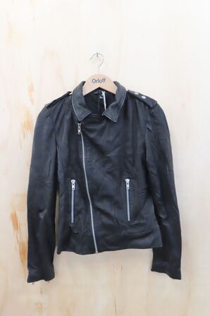 Læderjakke SKINTÖI str. 36 sort