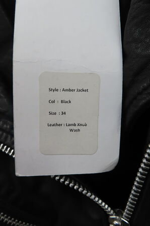 Læderjakke SKINTÖI str. 34 sort