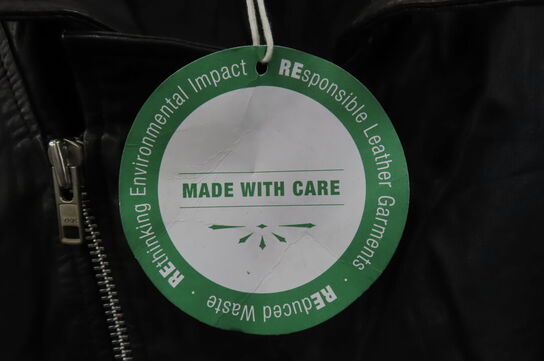 Læderjakke SKINTÖI str. 34 sort