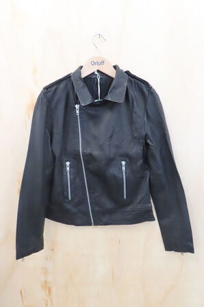 Læderjakke SKINTÖI str. 38 sort