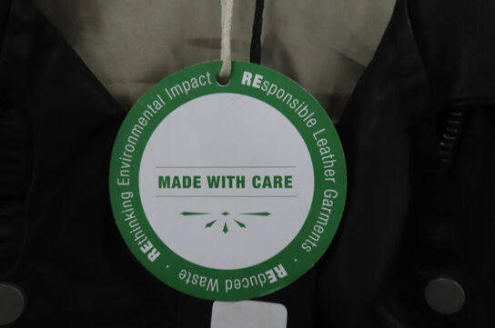 Læderjakke SKINTÖI str. 34 sort