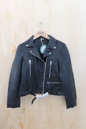 Læderjakke SKINTÖI str. 36 sort