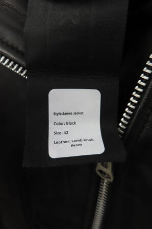 Læderjakke SKINTÖI str. 42 sort