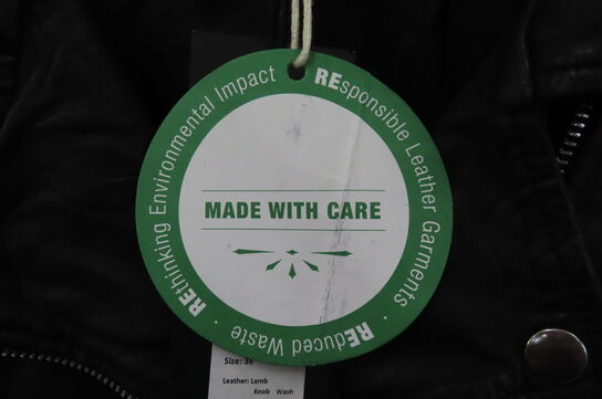 Læderjakke SKINTÖI str. 36 sort