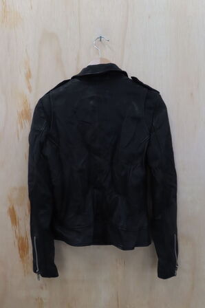 Læderjakke SKINTÖI str. 36 sort