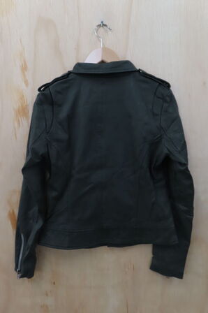 Læderjakke SKINTÖI str. 36 grøn