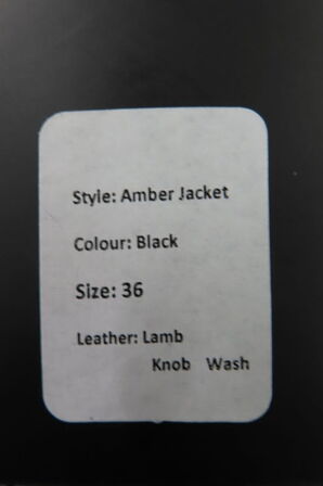 Læderjakke SKINTÖI str. 36 sort