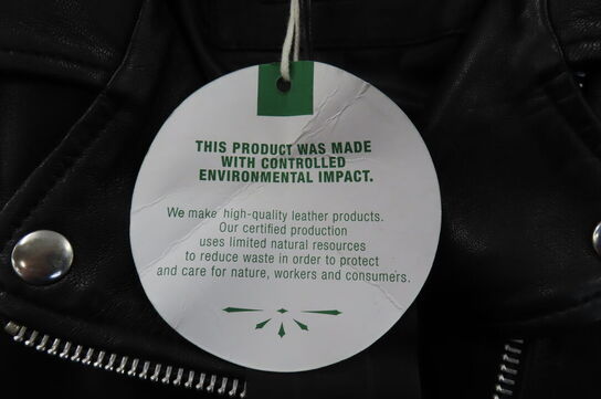 Læderjakke SKINTÖI str. 34 sort