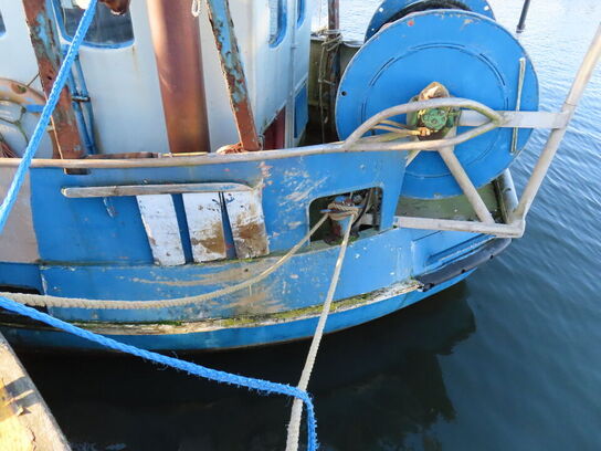 37 fod hæktrawler/fiskefartøj, glasfiber årgang 1975