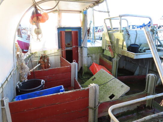 37 fod hæktrawler/fiskefartøj, glasfiber årgang 1975