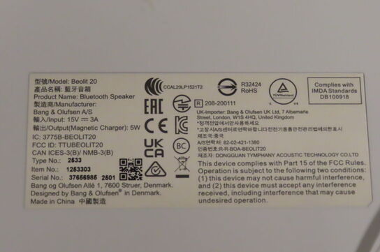 Højtaler B&O BEOLIT 20