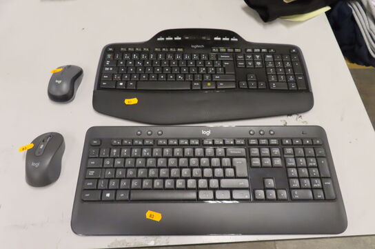 2 stk tastatur og 2 stk mus LOGITECH