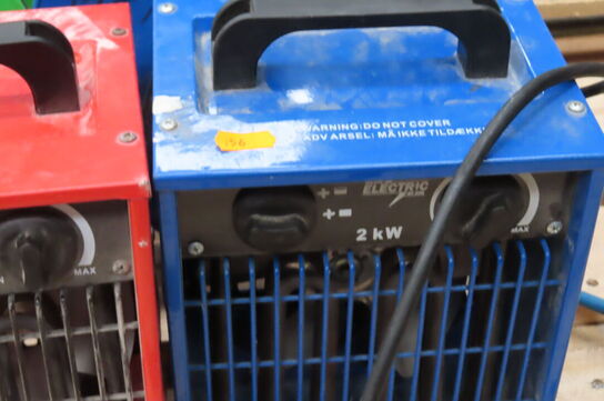 2 stk kabeltrommel og 2 varmeblæsere