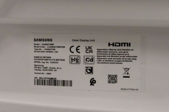 Skærm SAMSUNG C49G95TSSP