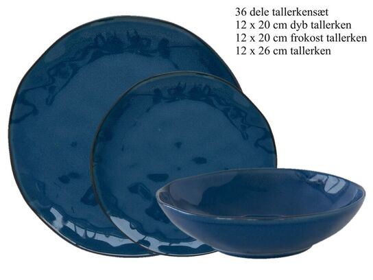 36 dele tallerkensæt.