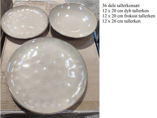 36 dele tallerkensæt.