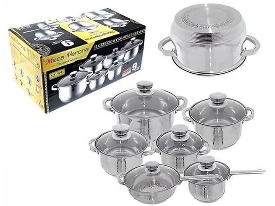 Grydesæt, 12 dele, også til induktion.