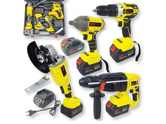Stort batteri værktøjssæt, 36V, 5Ah.