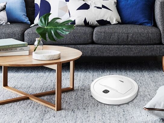 Robotstøvsuger, drifttid ca. 75 minutter. 