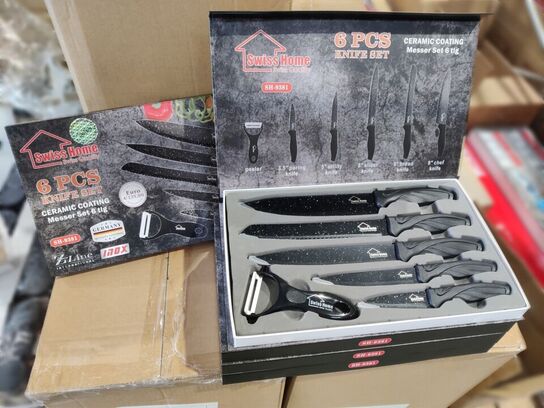 5 stk. Knivsæt med 6 dele. Ubrugte