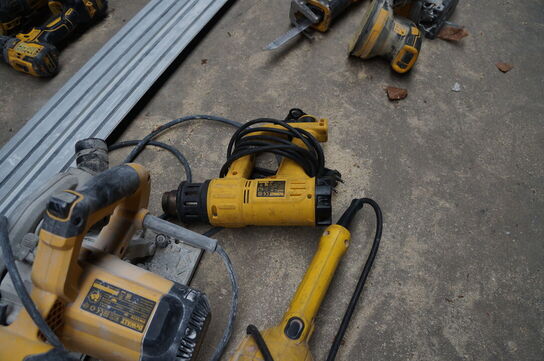 3 stk. Elværktøj + skinne DEWALT 