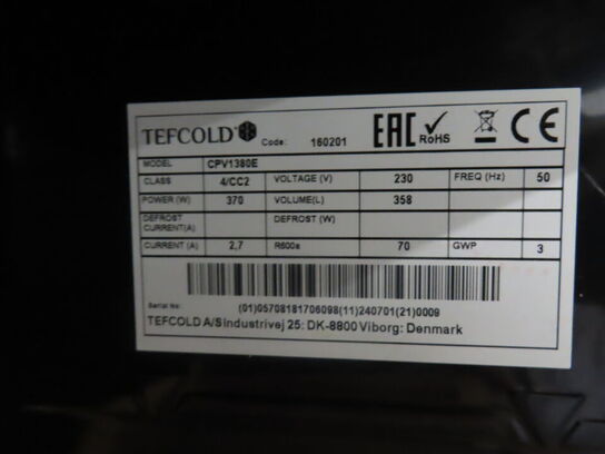 Vinkøleskab TEFCOLD CPV1380E