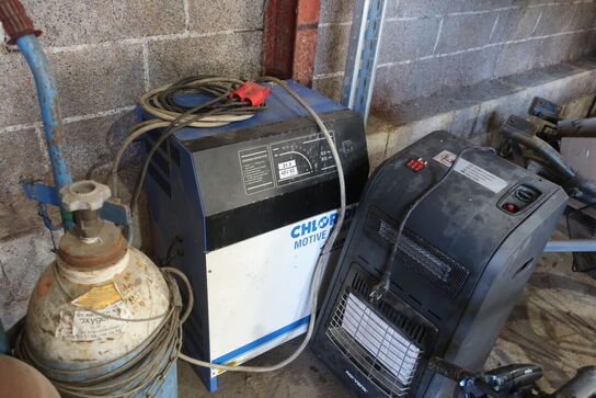 Gasflaskevogn, varmeovn samt lader CHLORIDE Motive Power 21Super