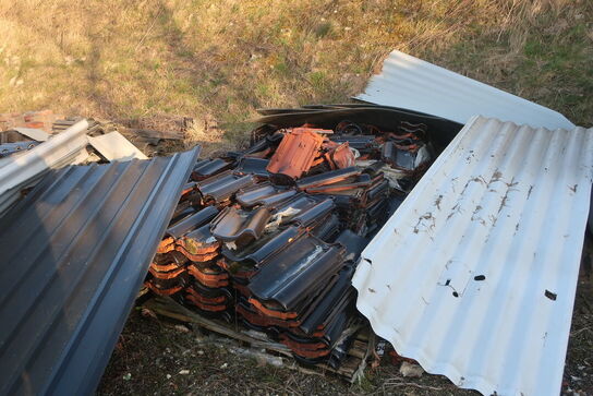 Bigbags, tagplader, div. Sten, fliser, tagplader m.m.