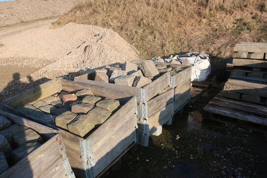 Bigbags, tagplader, div. Sten, fliser, tagplader m.m.